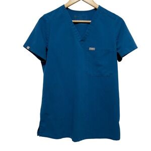 Figs Womens Scrub‎ Top XS Blue Catarina One Pocket Classic Fit Medical Nursing